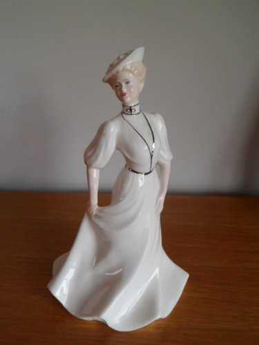 Coalport white figurine - coalport, ladies